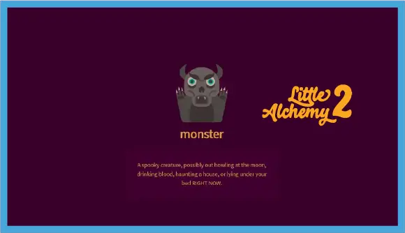 How To Make Monster In little alchemy 2